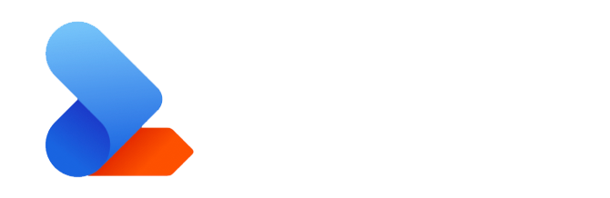 ZioSync logo met blauwe en oranje pijlvormige elementen