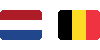 Nederlandse en Belgische vlag